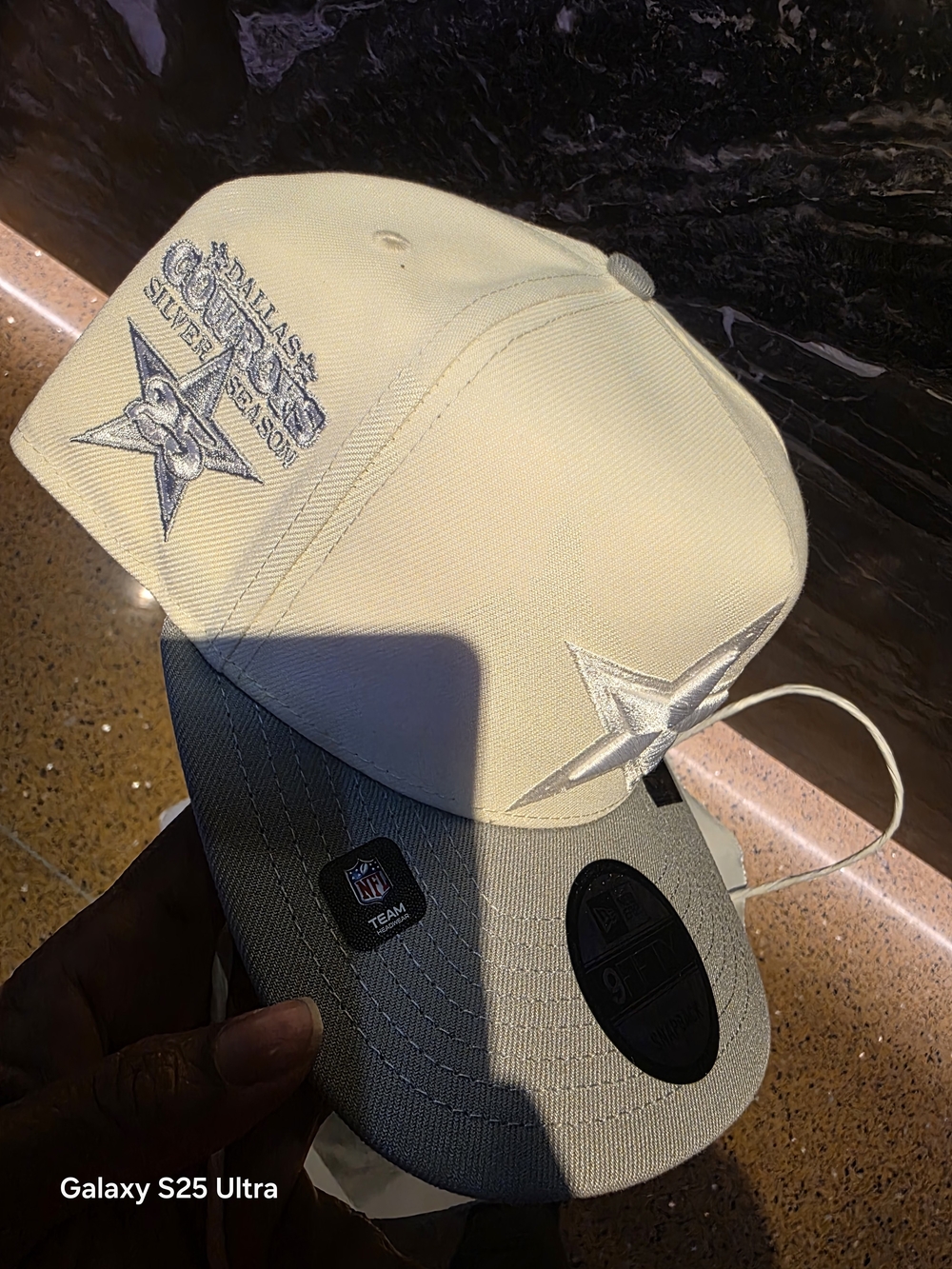 9fifty White and Gray Two-Tone Snapback Hat